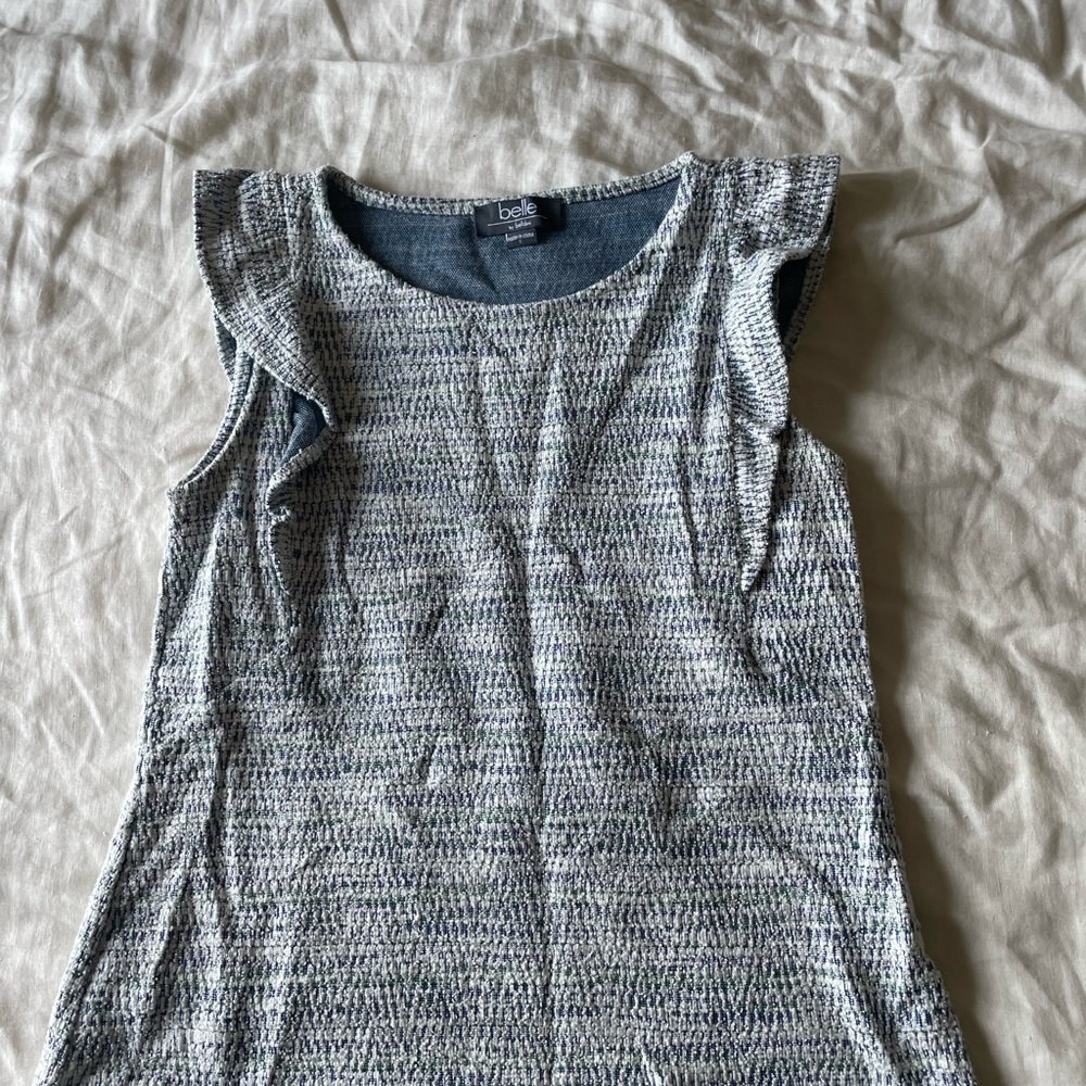 Elle Gray Ruffle Sleeve Top